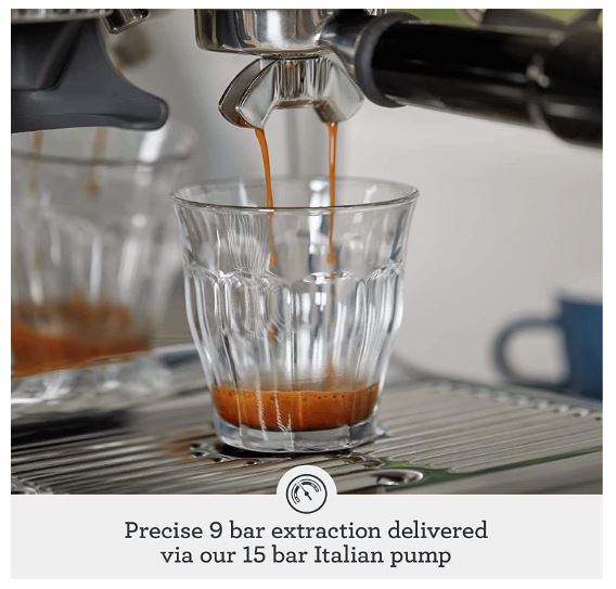 THE BREVILLE BARISTA EXPRESS COFFEE MACHINE - BLACK TRUFFLE